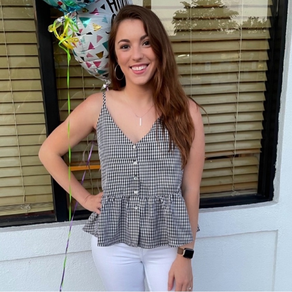 Gingham Tank Blouse